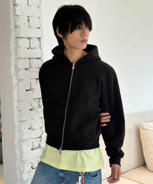 SIGNATURE（シグネチャ）の「ツーウェイクロップフードジップアップ[ブラック]（パーカー・メンズ・その他・LARGE/MEDIUM）」の21枚目の写真