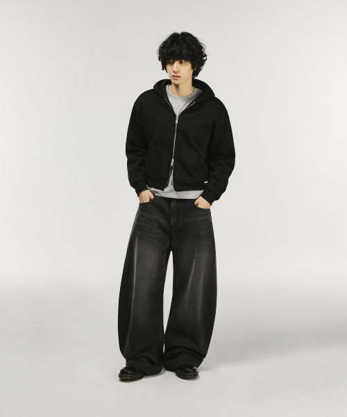 SIGNATURE（シグネチャ）の「ツーウェイクロップフードジップアップ[ブラック]（パーカー・メンズ・その他・LARGE/MEDIUM）」の19枚目の写真