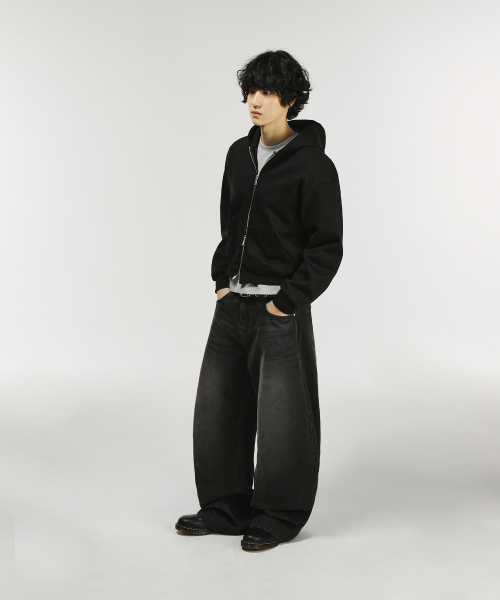 SIGNATURE（シグネチャ）の「ツーウェイクロップフードジップアップ[ブラック]（パーカー・メンズ・その他・LARGE/MEDIUM）」の18枚目の写真