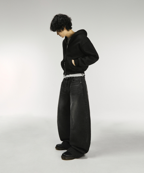 SIGNATURE（シグネチャ）の「ツーウェイクロップフードジップアップ[ブラック]（パーカー・メンズ・その他・LARGE/MEDIUM）」の17枚目の写真