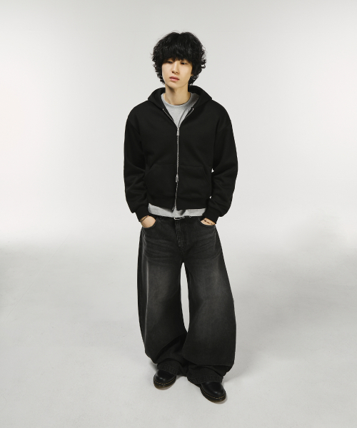 SIGNATURE（シグネチャ）の「ツーウェイクロップフードジップアップ[ブラック]（パーカー・メンズ・その他・LARGE/MEDIUM）」の16枚目の写真