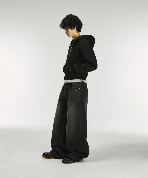 SIGNATURE（シグネチャ）の「ツーウェイクロップフードジップアップ[ブラック]（パーカー・メンズ・その他・LARGE/MEDIUM）」の15枚目の写真