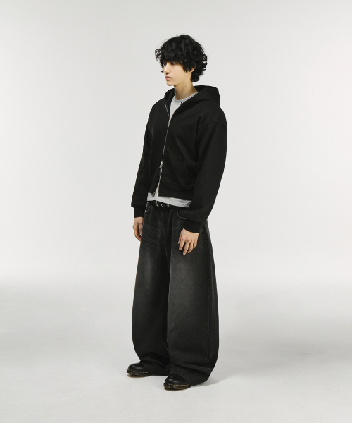 SIGNATURE（シグネチャ）の「ツーウェイクロップフードジップアップ[ブラック]（パーカー・メンズ・その他・LARGE/MEDIUM）」の13枚目の写真