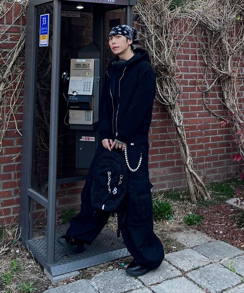 SIGNATURE（シグネチャ）の「ツーウェイクロップフードジップアップ[ブラック]（パーカー・メンズ・その他・LARGE/MEDIUM）」の4枚目の写真