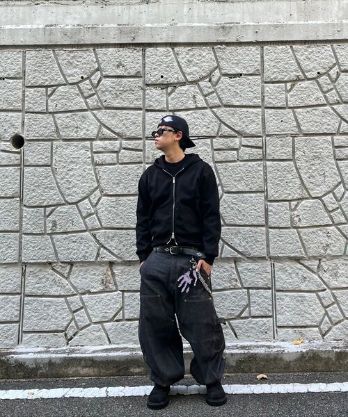 SIGNATURE（シグネチャ）の「ツーウェイクロップフードジップアップ[ブラック]（パーカー・メンズ・その他・LARGE/MEDIUM）」の5枚目の写真