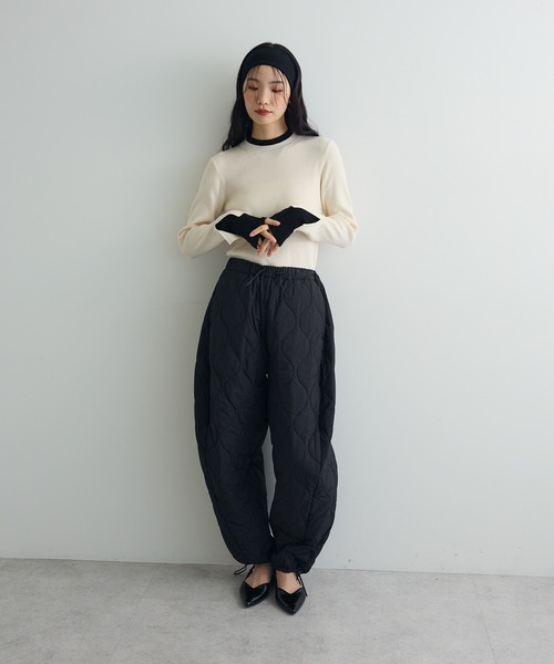 AnriettMusee(アンリエットミュゼ)の「ダブルカフスモックネック配色ニット(ニット/セーター・レディース・アイボリー/ブラウン/レッド/ブラック・FREE)」の11枚目の写真