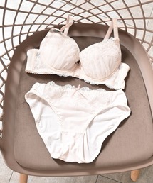 COLZA（コルザ）の「【包みこむブラ】ラメ入り刺繍ブラセット（ブラ&ショーツ）」