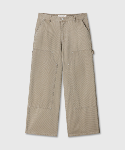 DIVEIN（ダイブイン）の「WASHED DOUBLE KNEE CARPENTER PANTS (BEIGE)（その他パンツ・メンズ・その他・1/0/2）」の2枚目の写真