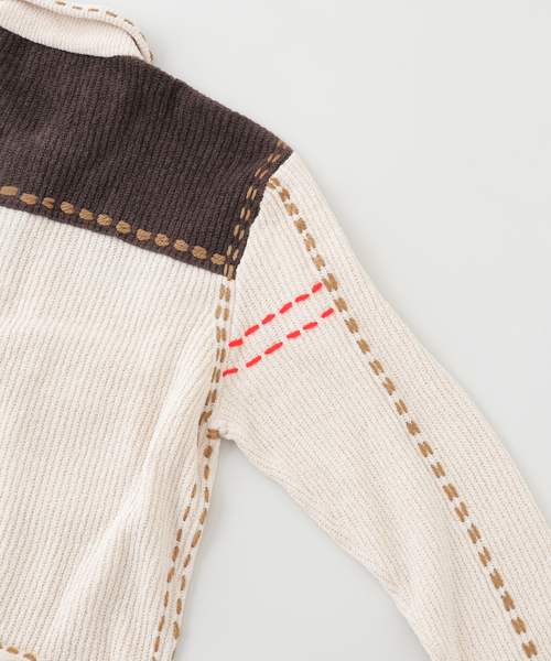 PHINGERIN(フィンガリン)の「PHINGERIN / フィンガリン PG1 KNIT(カーディガン/ボレロ・メンズ・ベージュ・LARGE/MEDIUM)」の5枚目の写真