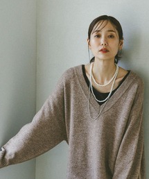 GLOBAL WORK | フワフワHugmeVネックチュニック/577892(ニット/セーター)