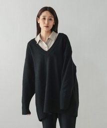 GLOBAL WORK | フワフワHugmeVネックチュニック/577892(ニット/セーター)