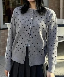 DIAVEL（ディアベル）の「【25秋冬新作】ドット柄ニットカーディガン/ふんわりドットニットカーディガン（ニット/セーター・レディース）」