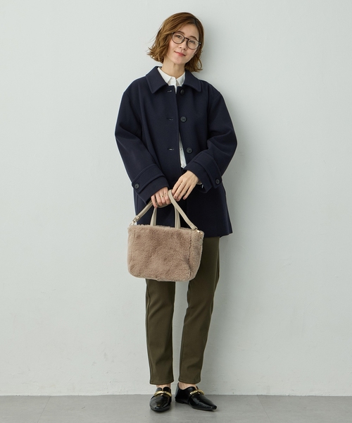 Petit Honfleur（プチオンフルール）の「2WAYファーバック【ショルダーストラップ付き】（トートバッグ・レディース・グレー/ベージュ・フリー）」の16枚目の写真