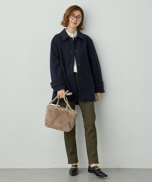 Petit Honfleur（プチオンフルール）の「2WAYファーバック【ショルダーストラップ付き】（トートバッグ・レディース・グレー/ベージュ・フリー）」の17枚目の写真