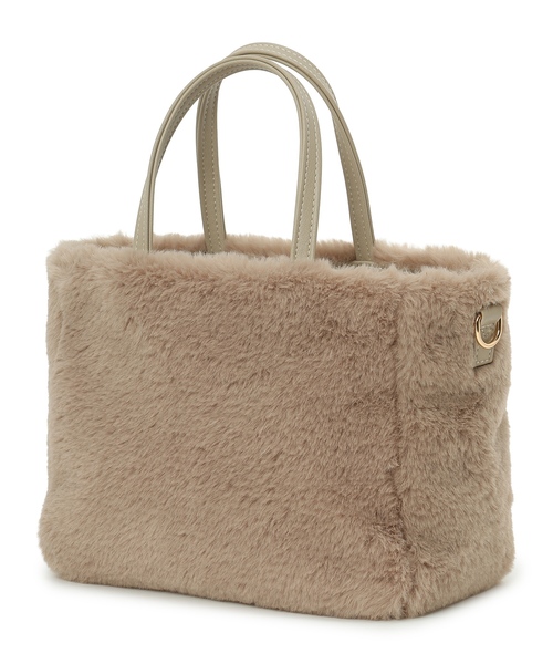 Petit Honfleur（プチオンフルール）の「2WAYファーバック【ショルダーストラップ付き】（トートバッグ・レディース・グレー/ベージュ・フリー）」の21枚目の写真