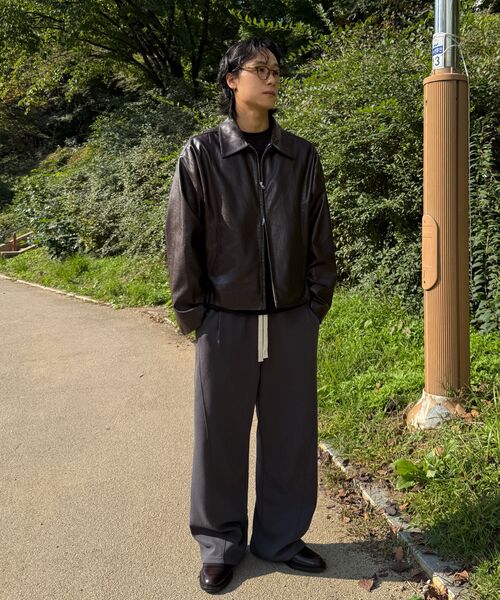 BLACK MOMENT（ブラックモーメント）の「モーメントエッセンシャルワイドパンツ[チャコールグレー]（スウェットパンツ・メンズ・チャコールグレー・SMALL/MEDIUM/LARGE）」の7枚目の写真