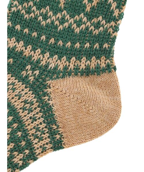 Samansa Mos2（サマンサ モスモス）の「ジャガードソックス（ソックス/靴下・レディース・グレー/グリーン/キナリ・F）」の5枚目の写真