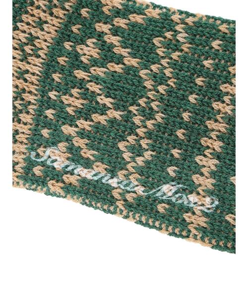 Samansa Mos2（サマンサ モスモス）の「ジャガードソックス（ソックス/靴下・レディース・グレー/グリーン/キナリ・F）」の7枚目の写真