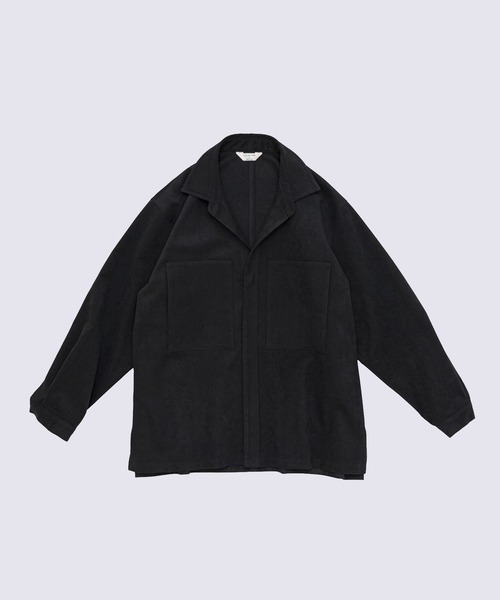 STILL BY HAND(スティルバイハンド)の「【STILL BY HAND】Synthetic leather over shirt(シャツ/ブラウス・メンズ・ブラック・46/48)」の1枚目の写真