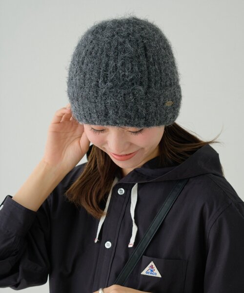 GEVACO（ゲバコ）の「【GEVACO】ニット帽（ニットキャップ/ビーニー・レディース・ホワイト/イエロー/グレー・ONE SIZE）」の18枚目の写真