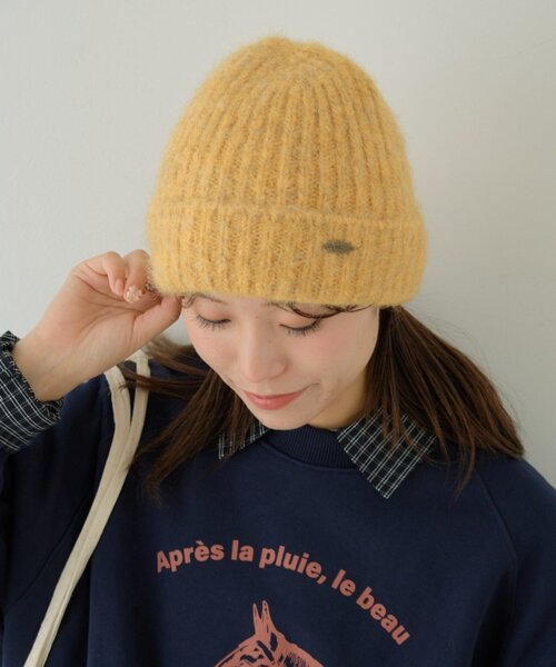 GEVACO（ゲバコ）の「【GEVACO】ニット帽（ニットキャップ/ビーニー・レディース・ホワイト/イエロー/グレー・ONE SIZE）」の12枚目の写真