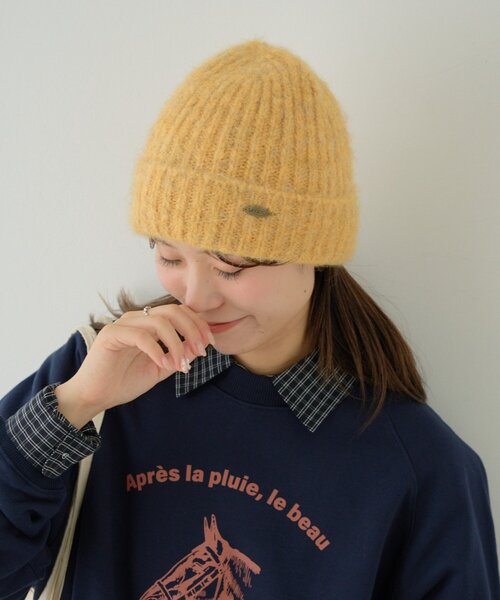 GEVACO（ゲバコ）の「【GEVACO】ニット帽（ニットキャップ/ビーニー・レディース・ホワイト/イエロー/グレー・ONE SIZE）」の10枚目の写真