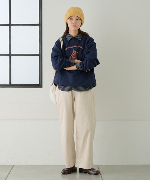 GEVACO（ゲバコ）の「【GEVACO】ニット帽（ニットキャップ/ビーニー・レディース・ホワイト/イエロー/グレー・ONE SIZE）」の7枚目の写真