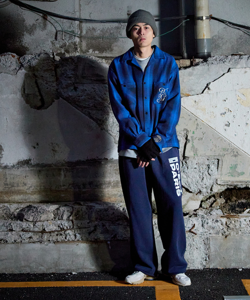 PARIS SAINT-GERMAIN（パリサンジェルマン）の「【Paris Saint-Germain / パリ・サン＝ジェルマン】 JP Ombre Check C.P.O（シャツ/ブラウス・メンズ・ブルー系その他・X-LARGE/LARGE/MEDIUM）」の4枚目の写真