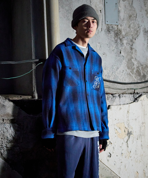 PARIS SAINT-GERMAIN（パリサンジェルマン）の「【Paris Saint-Germain / パリ・サン＝ジェルマン】 JP Ombre Check C.P.O（シャツ/ブラウス・メンズ・ブルー系その他・X-LARGE/LARGE/MEDIUM）」の8枚目の写真