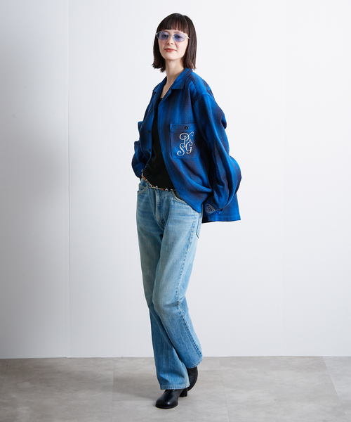 PARIS SAINT-GERMAIN（パリサンジェルマン）の「【Paris Saint-Germain / パリ・サン＝ジェルマン】 JP Ombre Check C.P.O（シャツ/ブラウス・メンズ・ブルー系その他・X-LARGE/LARGE/MEDIUM）」の14枚目の写真