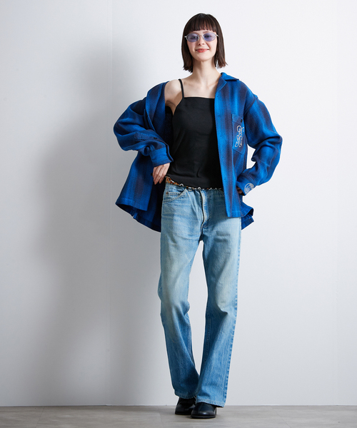 PARIS SAINT-GERMAIN（パリサンジェルマン）の「【Paris Saint-Germain / パリ・サン＝ジェルマン】 JP Ombre Check C.P.O（シャツ/ブラウス・メンズ・ブルー系その他・X-LARGE/LARGE/MEDIUM）」の20枚目の写真