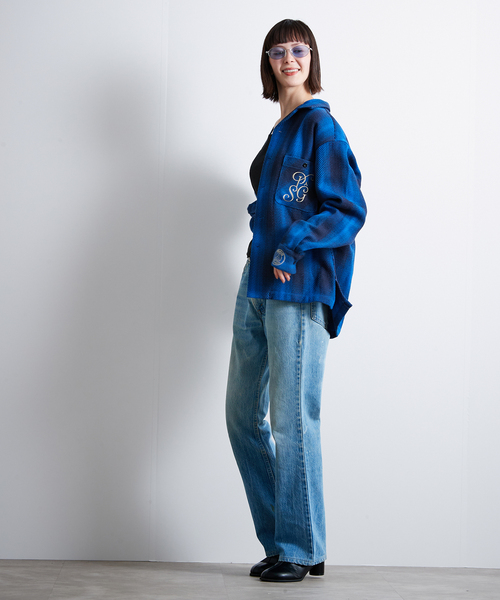 PARIS SAINT-GERMAIN（パリサンジェルマン）の「【Paris Saint-Germain / パリ・サン＝ジェルマン】 JP Ombre Check C.P.O（シャツ/ブラウス・メンズ・ブルー系その他・X-LARGE/LARGE/MEDIUM）」の21枚目の写真