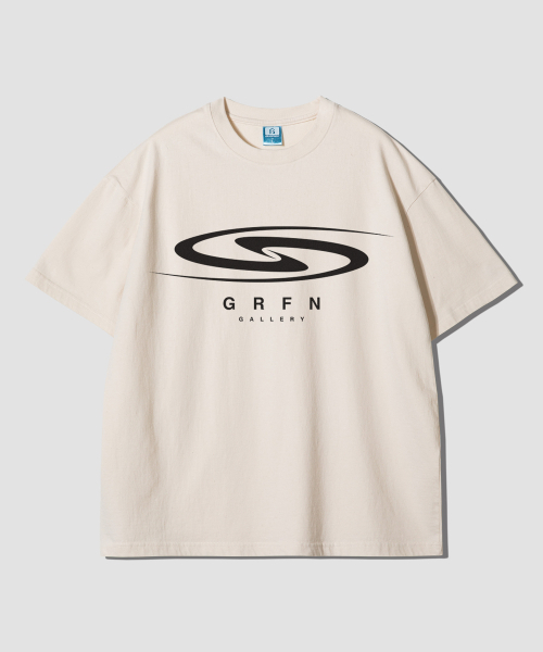 GRANFINNY(グランフィニ)の「シンボルロゴオーバーサイズ半袖Tシャツ-ナチュラルコットン(Tシャツ/カットソー・レディース・その他・X-LARGE/LARGE)」の1枚目の写真
