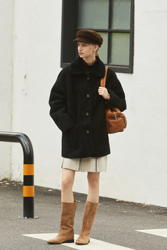 ブランド古着】AD2016 ウール変形フーディケープ コート（その他