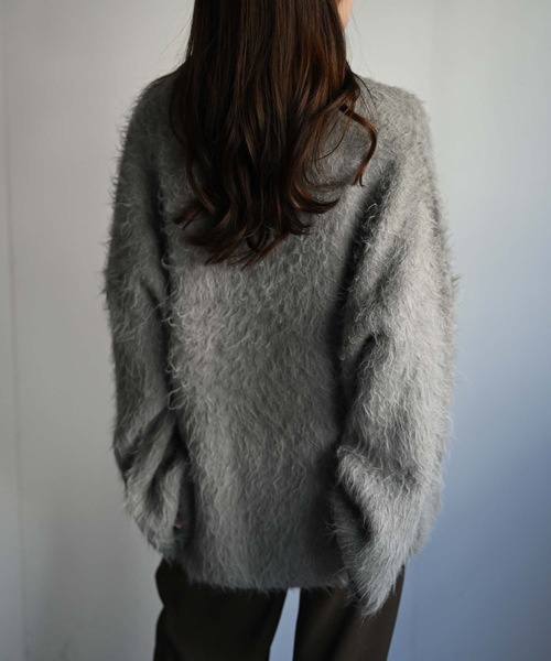 CREARE -LINO-(クレアーレリノ)の「フェザーカラーオーバーニット【ユニセックス】(ニット/セーター・メンズ・ブラック/ブルー/グレー/パープル/レッド・FREE)」の22枚目の写真