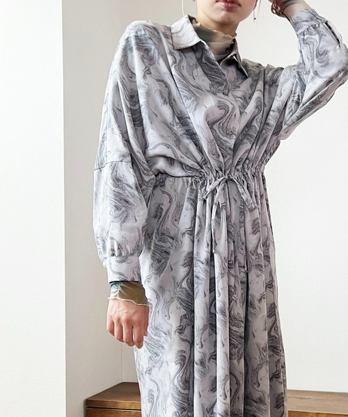 GREENHOX(グリーンホックス)の「ロングシャツワンピース(シャツワンピース・レディース・ホワイト系その他/ホワイト/ブラック・FREE)」の16枚目の写真