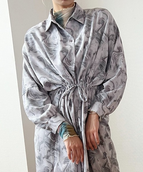 GREENHOX(グリーンホックス)の「ロングシャツワンピース(シャツワンピース・レディース・ホワイト系その他/ホワイト/ブラック・FREE)」の19枚目の写真