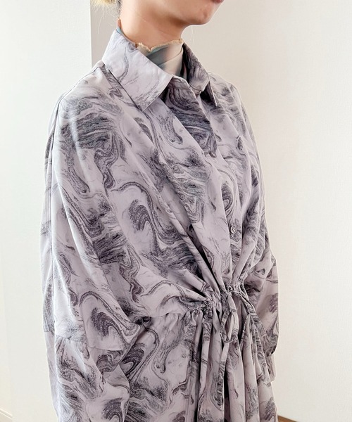 GREENHOX(グリーンホックス)の「ロングシャツワンピース(シャツワンピース・レディース・ホワイト系その他/ホワイト/ブラック・FREE)」の20枚目の写真