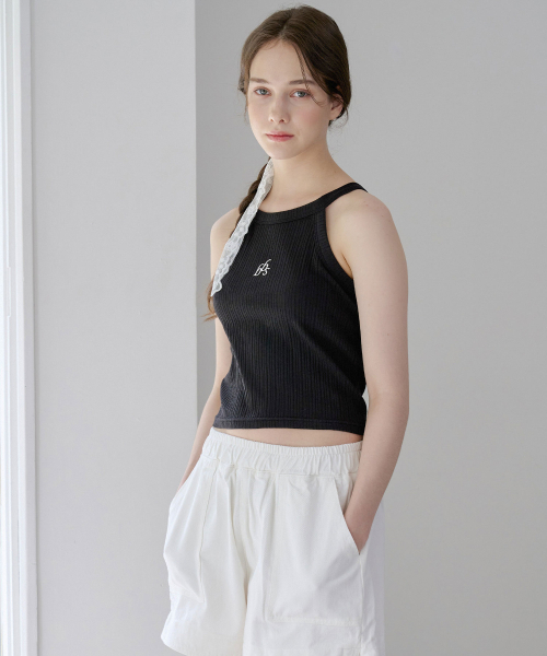 BIBYSEOB（バイバイソプ）の「ホルターネッククロップトップブラック[T42]（Tシャツ/カットソー・レディース・ブラック・FREE）」の2枚目の写真