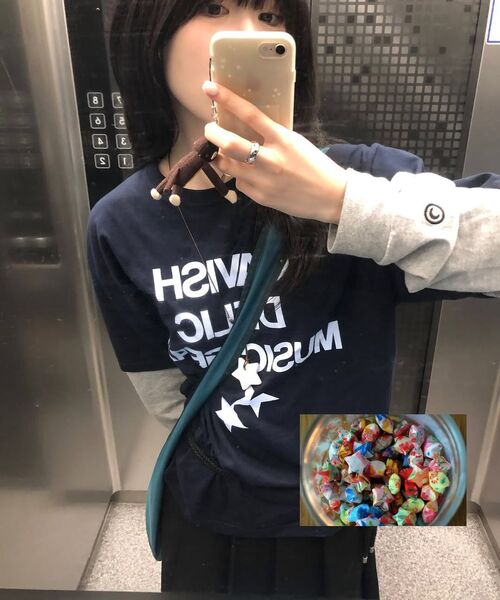 Cavish(カビシ)の「DELIC LAYERED LS TEE NAVY(CV2FSUT579A)(Tシャツ/カットソー・レディース・ネイビー・LARGE/MEDIUM/SMALL)」の18枚目の写真