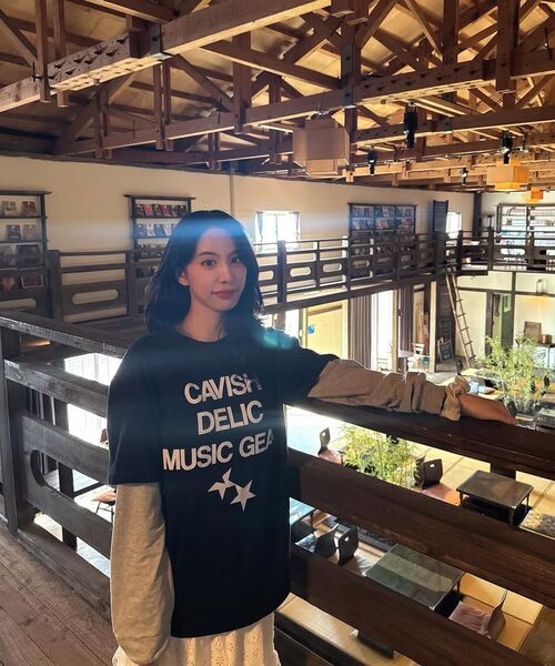 Cavish(カビシ)の「DELIC LAYERED LS TEE NAVY(CV2FSUT579A)(Tシャツ/カットソー・レディース・ネイビー・LARGE/MEDIUM/SMALL)」の20枚目の写真