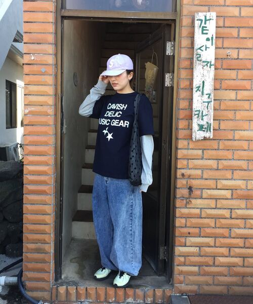Cavish(カビシ)の「DELIC LAYERED LS TEE NAVY(CV2FSUT579A)(Tシャツ/カットソー・レディース・ネイビー・LARGE/MEDIUM/SMALL)」の9枚目の写真