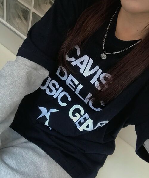 Cavish(カビシ)の「DELIC LAYERED LS TEE NAVY(CV2FSUT579A)(Tシャツ/カットソー・レディース・ネイビー・LARGE/MEDIUM/SMALL)」の4枚目の写真