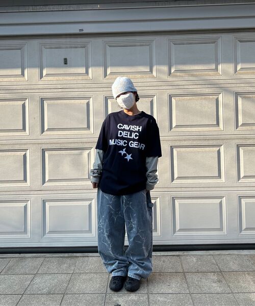 Cavish(カビシ)の「DELIC LAYERED LS TEE NAVY(CV2FSUT579A)(Tシャツ/カットソー・レディース・ネイビー・LARGE/MEDIUM/SMALL)」の6枚目の写真