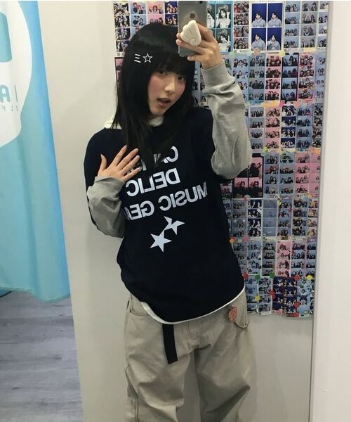 Cavish(カビシ)の「DELIC LAYERED LS TEE NAVY(CV2FSUT579A)(Tシャツ/カットソー・レディース・ネイビー・LARGE/MEDIUM/SMALL)」の7枚目の写真