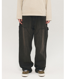 [Mmlg] WASHED CARPENTER REGULAR DENIM PANTS (BLACK)