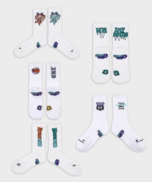ODDSOCKS（オッドソックス）の「[5PACK]クールマックススポーツクルーソックスホワイトSET（スポーツグッズ）」