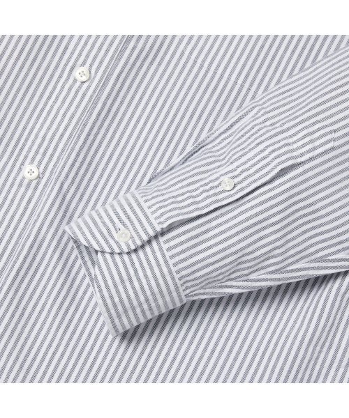 PRODESHIRT（プロデシャツ）の「[リラックス]D-950 オックスフォードストライプシャツ (グレー)（シャツ/ブラウス・メンズ・その他・LARGE/MEDIUM/X-LARGE/XX-LARGE）」の5枚目の写真
