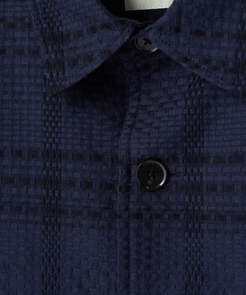 MEN'S BIGI（メンズビギ）の「ドビーチェックCPOシャツ（シャツ/ブラウス・メンズ・ベージュ/ネイビー・01/02/03）」の5枚目の写真