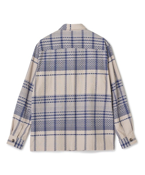 MEN'S BIGI（メンズビギ）の「ドビーチェックCPOシャツ（シャツ/ブラウス・メンズ・ベージュ/ネイビー・01/02/03）」の10枚目の写真